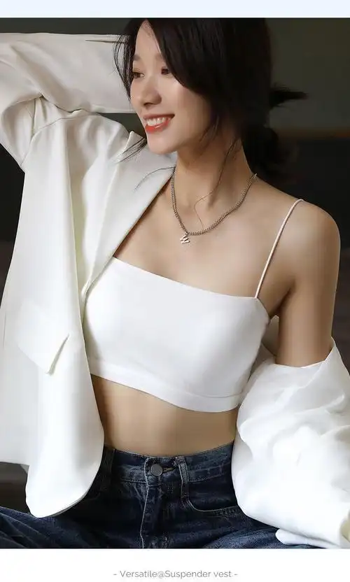 美背内衣女夏季薄款小吊带内搭抹胸防走光打底背心裹胸式一体文胸吊带