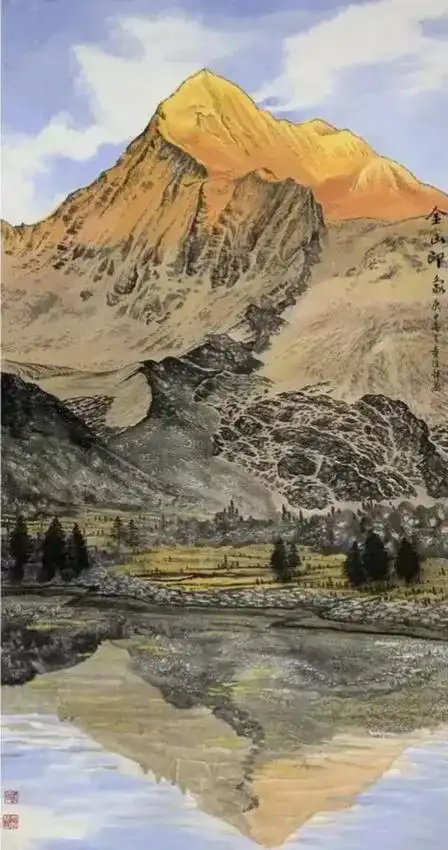 童谆辉的山水画气势磅礴#大好河山风景如画 - 抖音