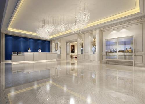 公司前台接待设计效果图酒店前台企业办公室单位办公室私人办公室