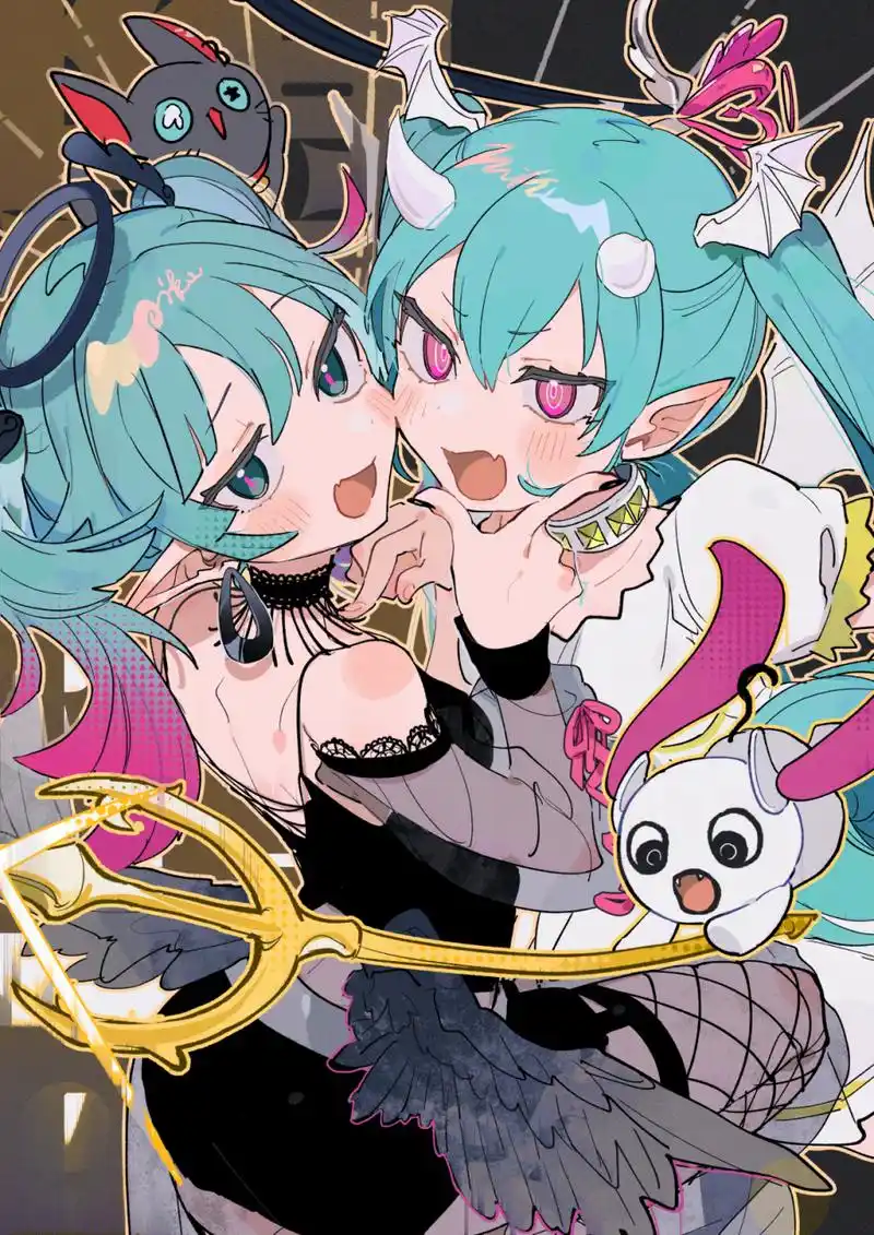 二次元# 天使与恶魔初音未来