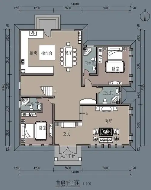 占地14x15三层带露台自建别墅设计全套施工图 - 住宅在线