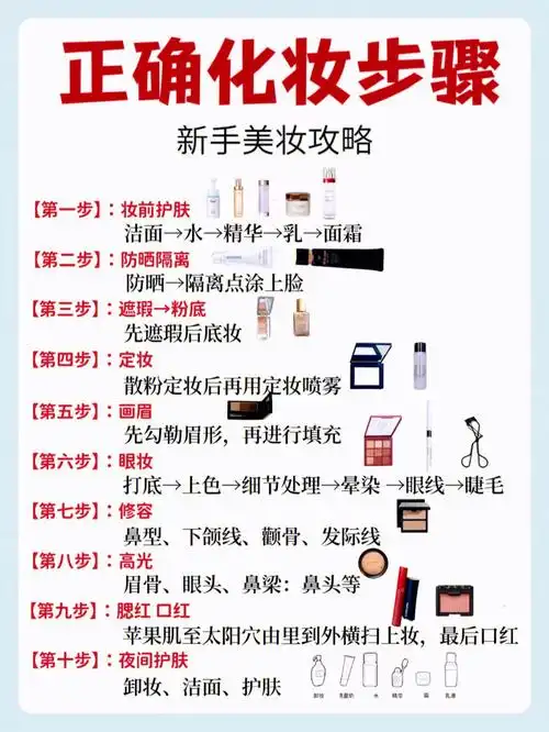 新手小白化妆步骤详细教学