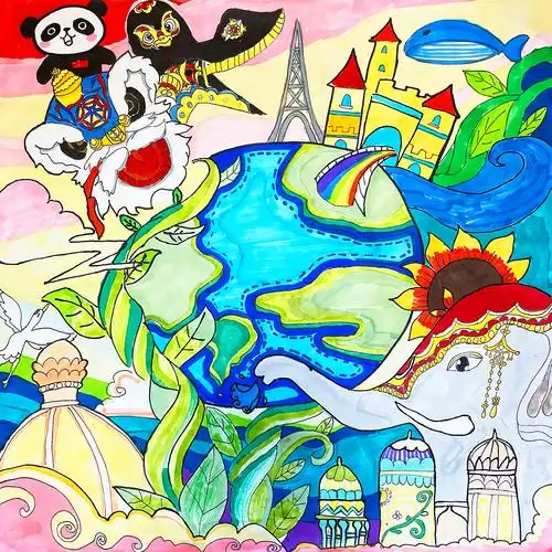 青岛市第52个"世界地球日"绘画大赛获奖作品选登(四) - 海报新闻