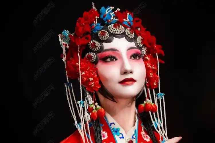 国粹戏曲京剧昆曲青衣旦角形象的中国少女下载-编号34480501-人物情感