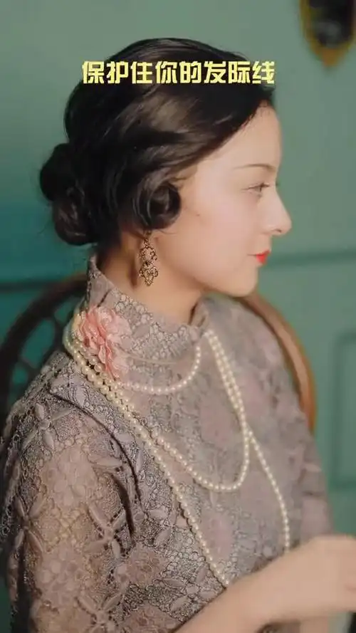 民国洋装应做什么发型小姐姐就像画里走出来的一般