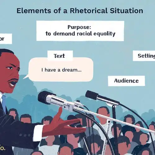 he addressed the audience in an eloquent speech.