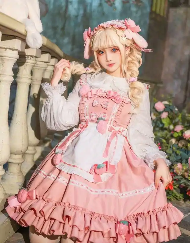 盘点一波超甜的粉色lolita,千万不要错过哦