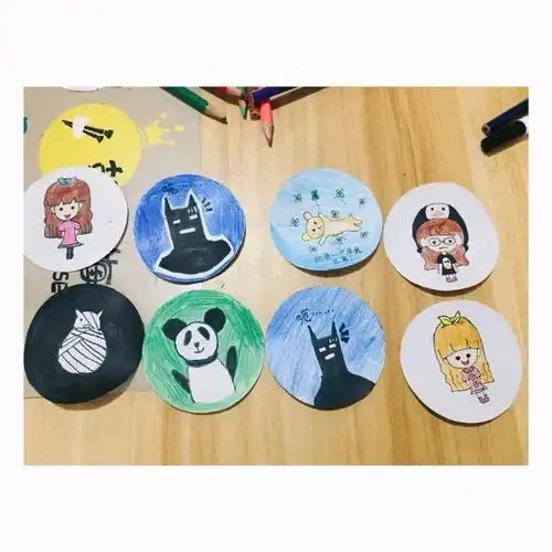 纸片58mm胸章徽章勋章空白圆形diy定制手绘复印纸