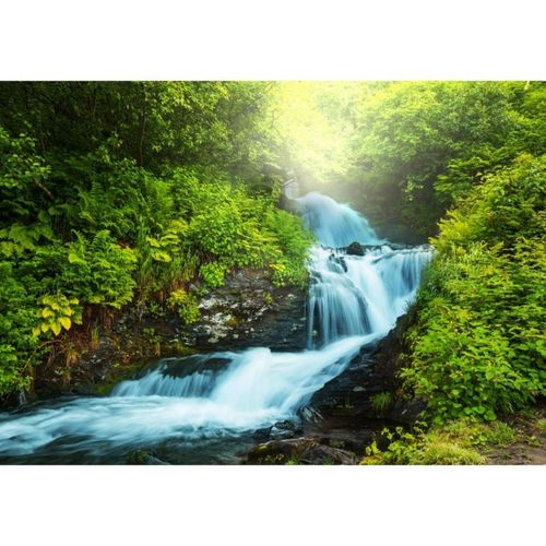 自然山水风景画小河流水海报制作客厅房间酒店贴画墙画2331