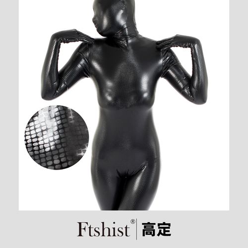 ftshist 乳胶氨光亮束缚衣块状鳞片kigurumi全包紧身衣定制zentai