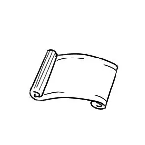 展开的卷轴的简笔画成品图:展开的卷轴简笔画怎么画就差不多了多临摹