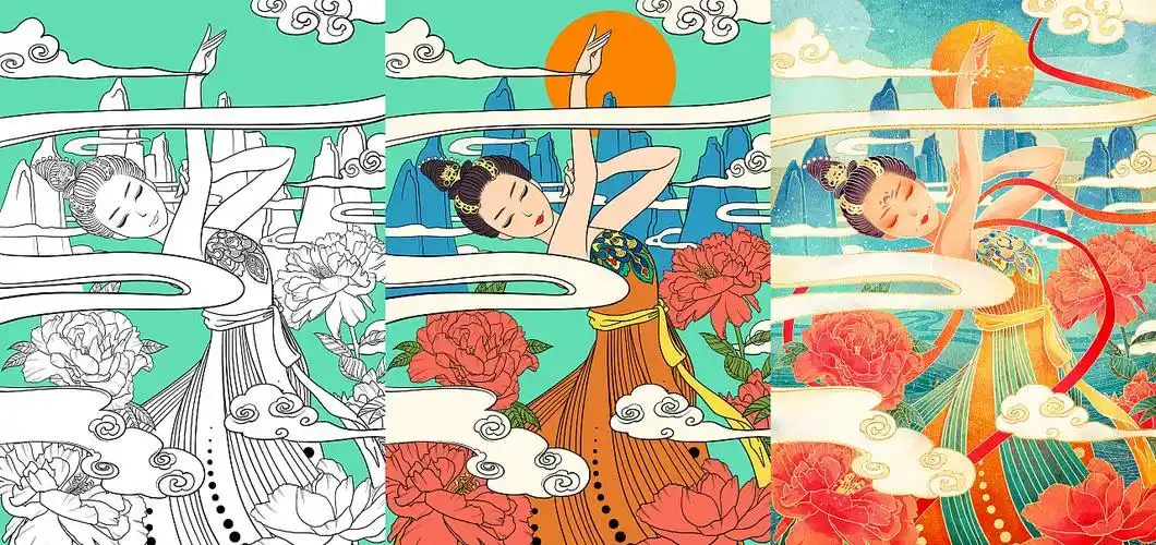 《舞》-中国古典舞系列插画