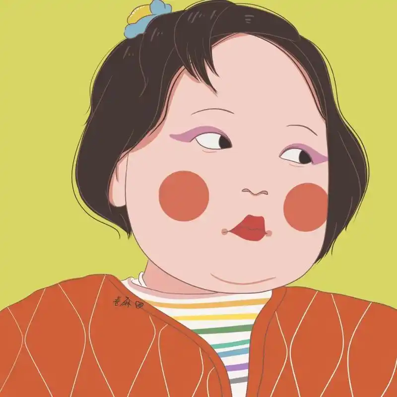 插画 | 丑萌头像 |熬夜对身体不好,建议通宵 图片92二改92商用