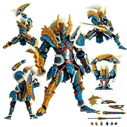 cc手办坊海洋堂山口怪物猎人mh剑士雷狼龙装手办