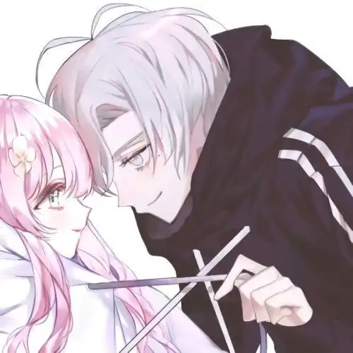 好看动漫情侣头像男左女右,梦里住满了无法拥有的人