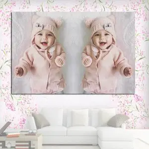宝宝图片墙贴画海报双胞胎图片