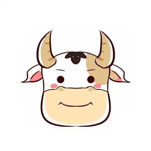 可爱的卡通牛头png图片素材