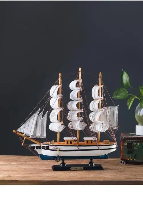 摆件家居玄关卧室酒柜装饰品创意个性房间小摆件32cma款帆船1米萤火虫