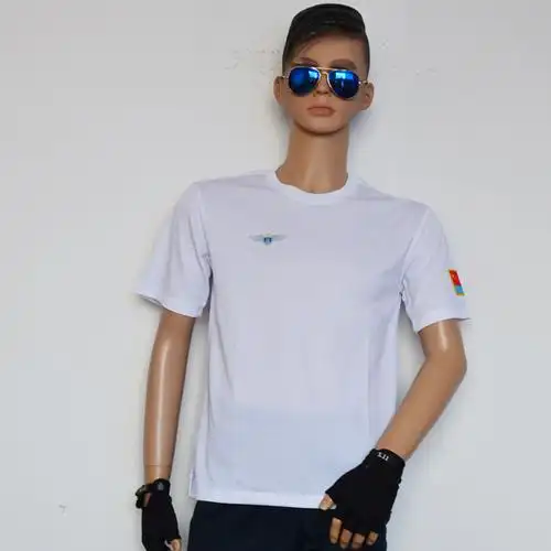 空军飞行员短袖t恤 户外运动速干透气短袖 抗菌圆领衫 配发