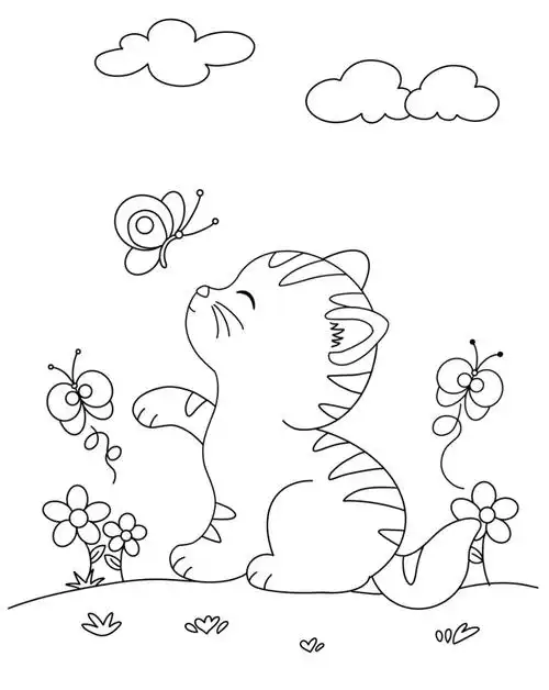 幼儿园 涂色简笔画,可打印*彩印 低幼在美术启蒙时,可以用 - 抖音