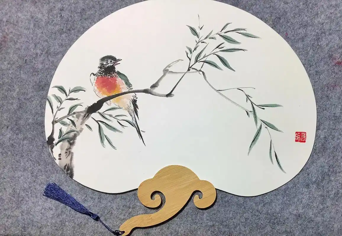 适合入门创作的写意花鸟扇面合集#国画教程 #写意花鸟 #国画 - 抖音