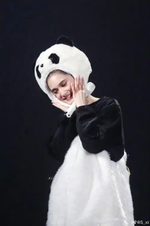 杨丞琳把熊猫穿在身上#杨丞琳在演唱会上的熊猫造型真的可爱鼠了萌萌