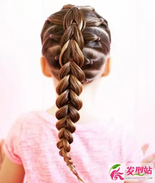 小学生长发编发图片 儿童女孩编发盘发大全_发型站_最新流行发型设计