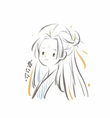 可爱古风简笔少女头像