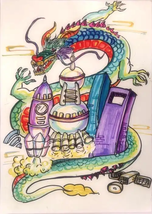 温州外国语学校 学生作品 2021年艺术节绘画比赛优秀作品:2021级6班