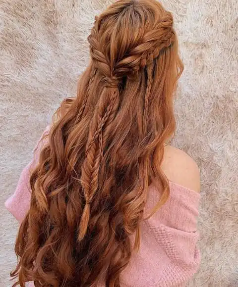 时尚浪漫半扎发发型 半扎半披发美成小仙女_时尚扎发 - 美发站