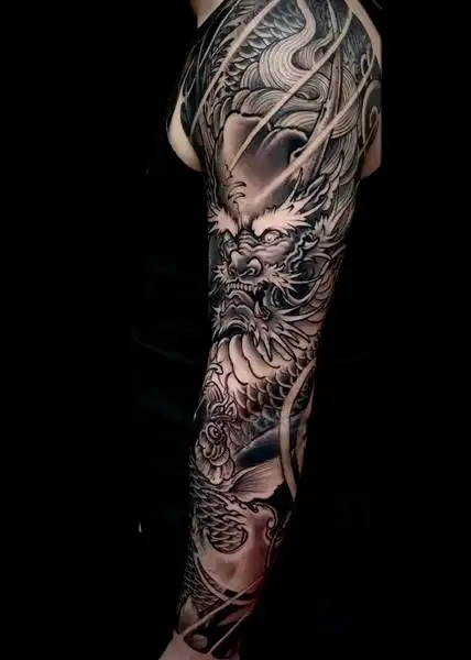 传统花臂小臂遮盖