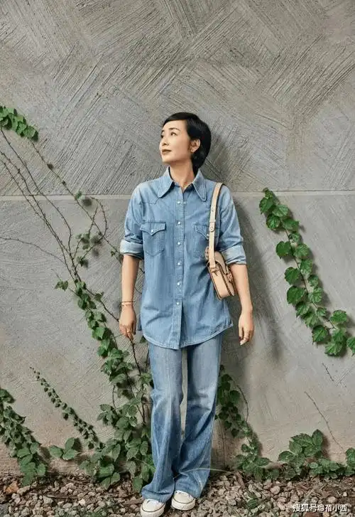 蒋雯丽剪了超短发,换了穿搭风格难掩骨子美,哪像57岁中年妇女?