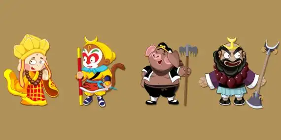 西游记师徒四人 西游记师徒四人图片简笔画,唐僧师徒四人的简单动画