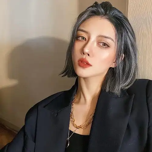 2021新款奶奶灰染发膏灰色染发剂蓝灰色流行色自己在家