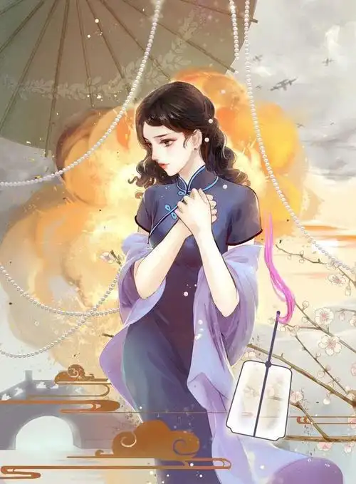 民国风美女壁纸我确信我们会在来年春天再见