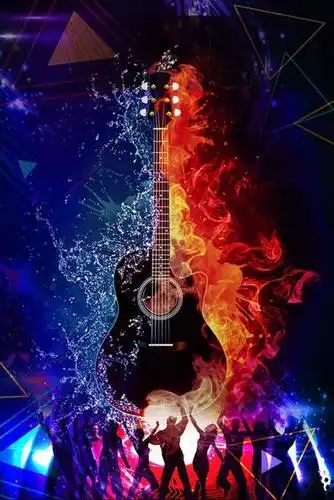 音乐海报背景图片素材-简约大方音乐海报背景图片竖屏素材下载_懒人