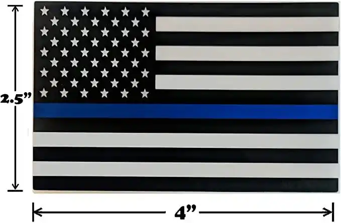 间谍斑点薄蓝线黑色白色和蓝色旗帜贴花汽车贴纸美国国旗支持警察和