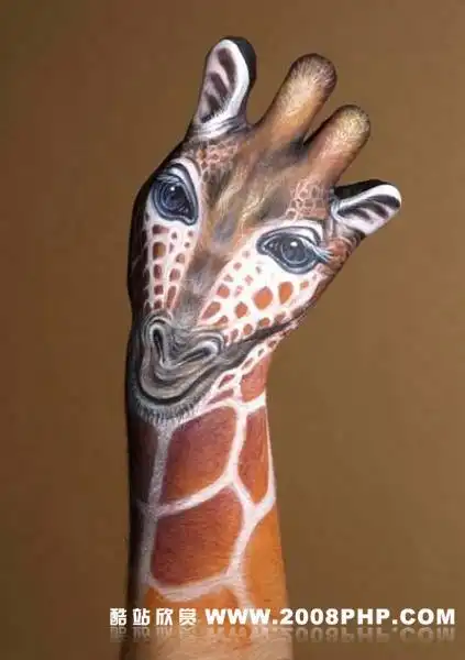 人体手势动物形象彩绘之手的艺术