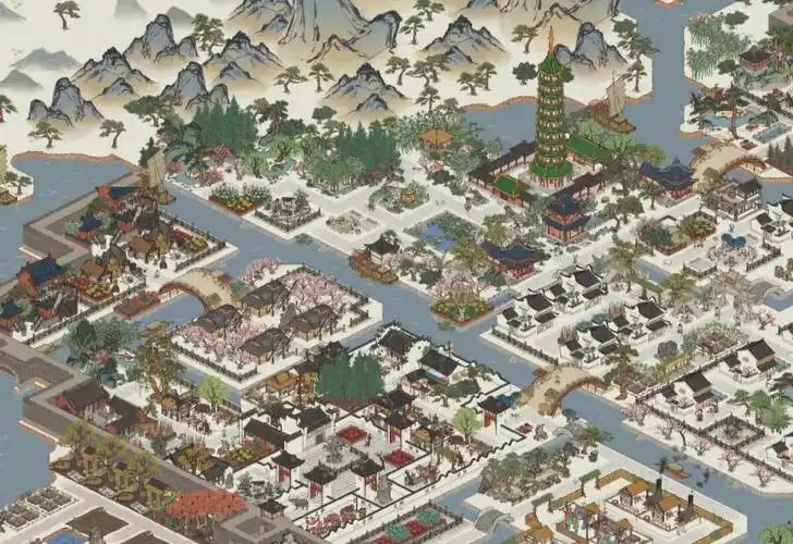 扩建以后搞了好久太难啦##江南百景图应天府布局  #江南百景图布局