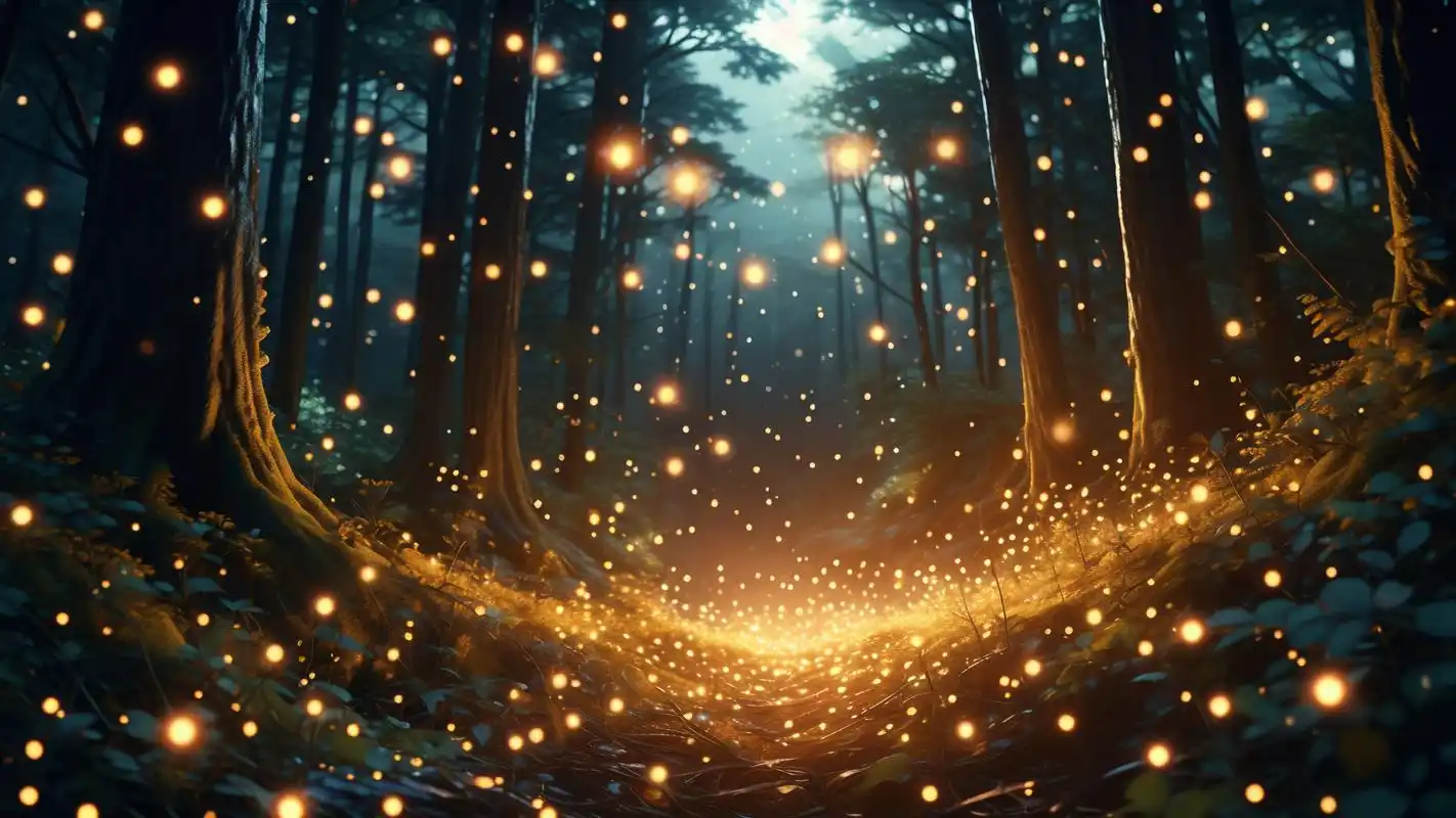 荧光壁纸99,梦游幻林与萤共舞93