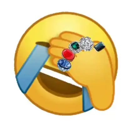 emoji捂脸哭笑不得,高调炫富_斗图表情包