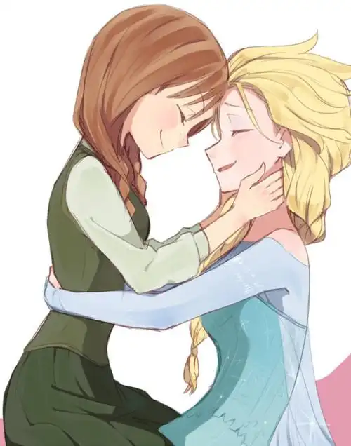 sou p站 二次元 插画 少女 动漫 frozen冰雪奇缘 安娜 艾莎 id=