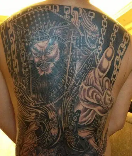 满背阎王纹身图案