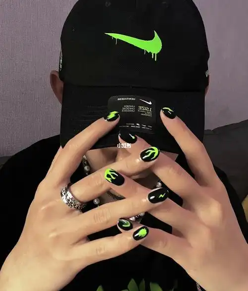 男士美甲美睫圣诞新年款