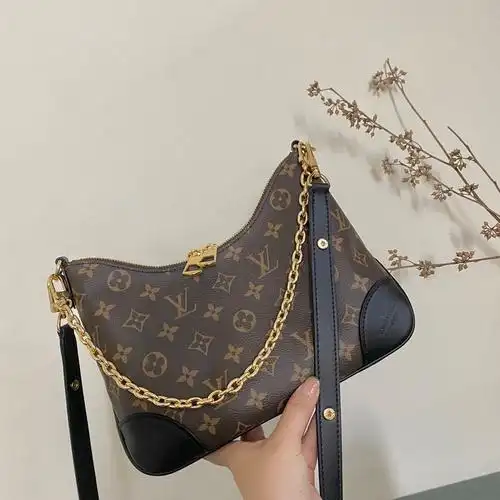 lv路易威登老花牛角包链条腋下包boulogne新款单肩斜跨女包m45832 m4