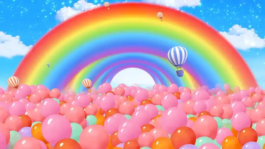 走秀舞台背景4k黄色向日葵诗六一儿童节舞台背景卡通动态花海背景4