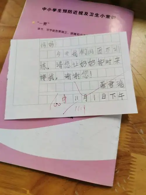 璀璨中队写话训练之"留言条"