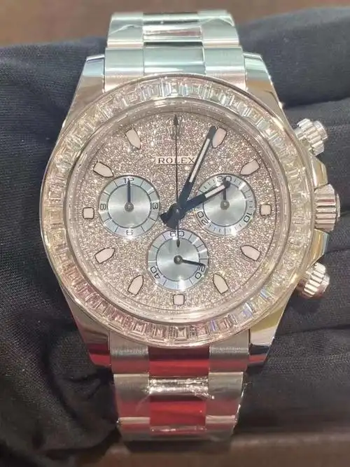 劳力士宇宙计型116576tbr顶配铂金满钻冰蓝迪通拿