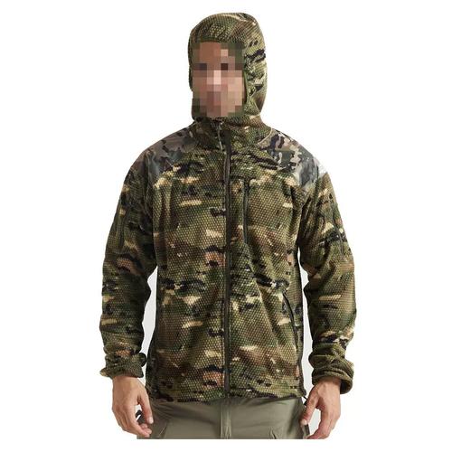 外贸俄罗斯俄军mc全地形迷彩户外登山保暖摇粒绒战术抓绒冲锋衣