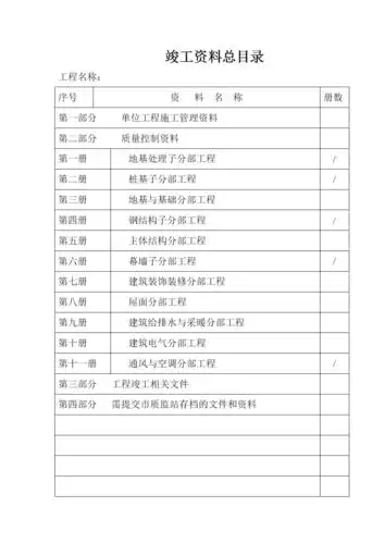市质检站新推工程资料目录(已整)清单-文档.doc